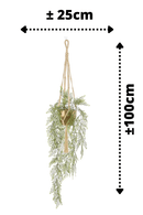 Adianthum Kunst Hangplant in gouden pot 100cm