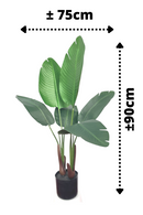 afmetingen Strelitzia Kunstplant 90cm