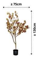 afmetingen Eucalyptus Kunstboom Roest 130cm